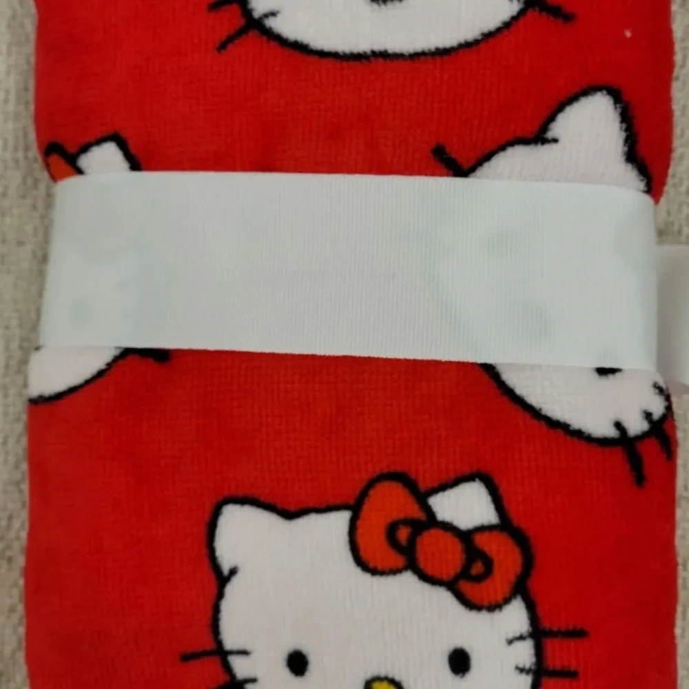 Set of 3 Sanrio Hello Kitty 2pk Hand Towels Printed White, Red, Strawberry RARE